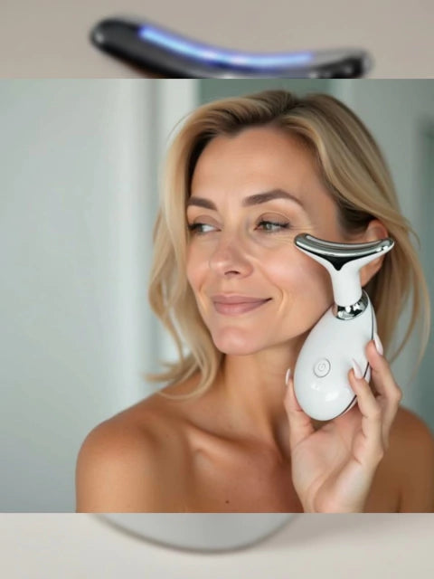 Masajeador Facial de 3 Luces LED-Rejuvenece tu piel sin salir de casa