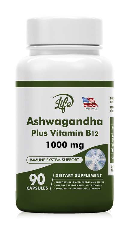 Ashwagandha + Vitamina B12🌿 Equilibrio Natural para Cuerpo y Mente