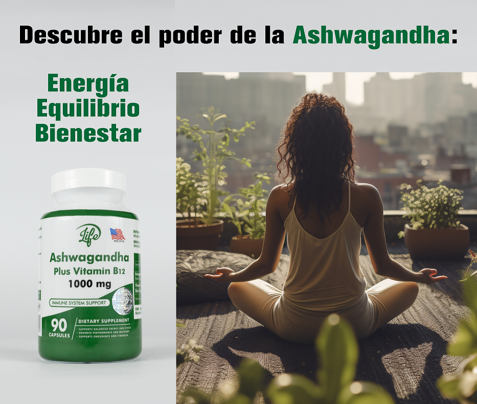 Ashwagandha + Vitamina B12🌿 Equilibrio Natural para Cuerpo y Mente