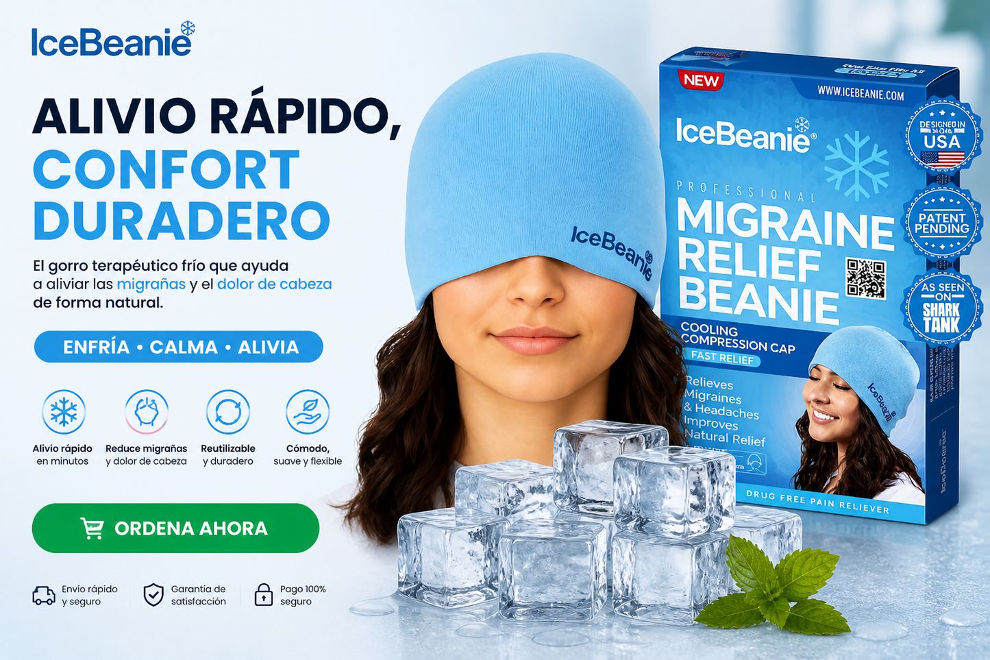 GORRO TERAPEUTICO---Alivia la presión y descansa mejor desde la primera noche
