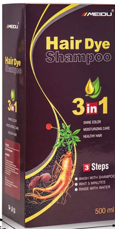 Hair dye Shampoo: Tinte natural 3 en 1: