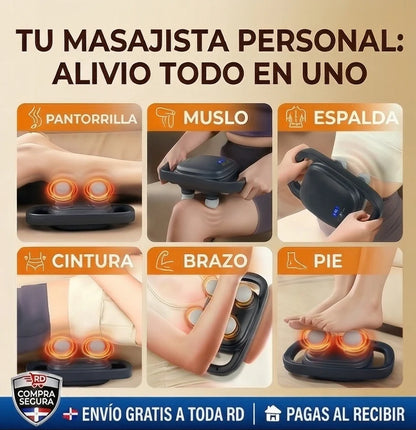 Masajeador Portátil de 4 Cabezas